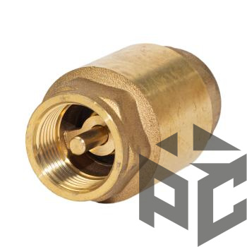 Клапан обратный латунный осевой Ду 25 Ру 16 (гор.вода) от производителя "Рускон"