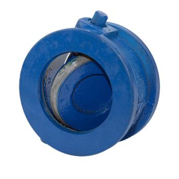 Клапан обратный чугунный поворотный (19ч21бр) Ду 200 Ру 16 межфл КАЗ
