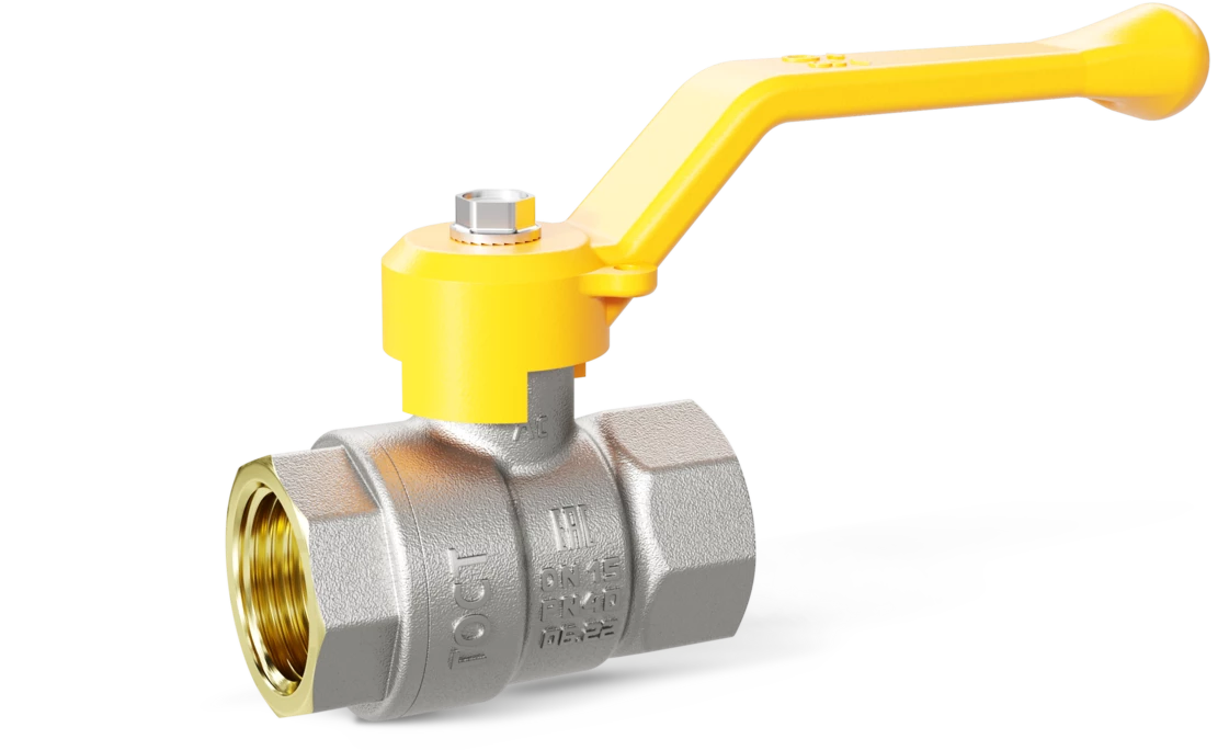 Кран шаровый латунныйLD Pride  газ ВР/ВР Ду 40 (1 1/2") Ру 25 рычаг 